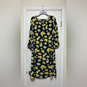 Women’s Lemon Print Dress Size 1x